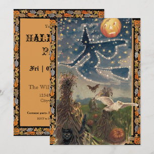 Starry Halloween Convite de festas noturno