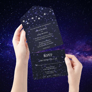Starry Night All in One Convite de casamento