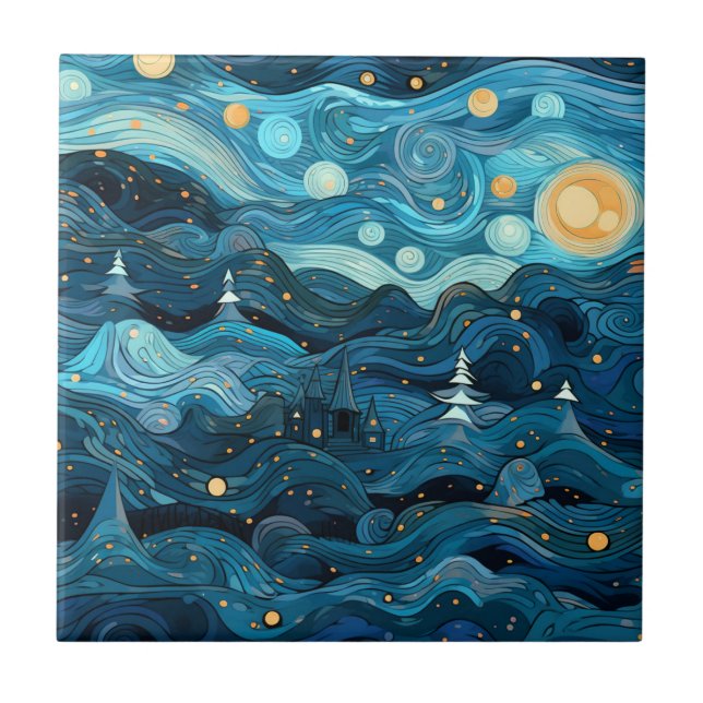 Starry Night Azulejo (Frente)