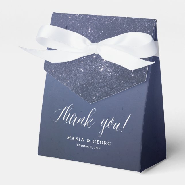 Starry Night Celestial Star Weding Caixas de Favor (Frente)