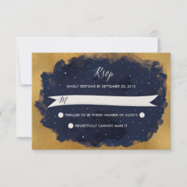 Starry Night Celestial Star Weding RSVP
