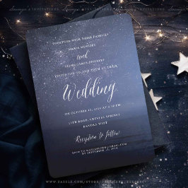 Starry Night Celestial Stars Convite De Casamento