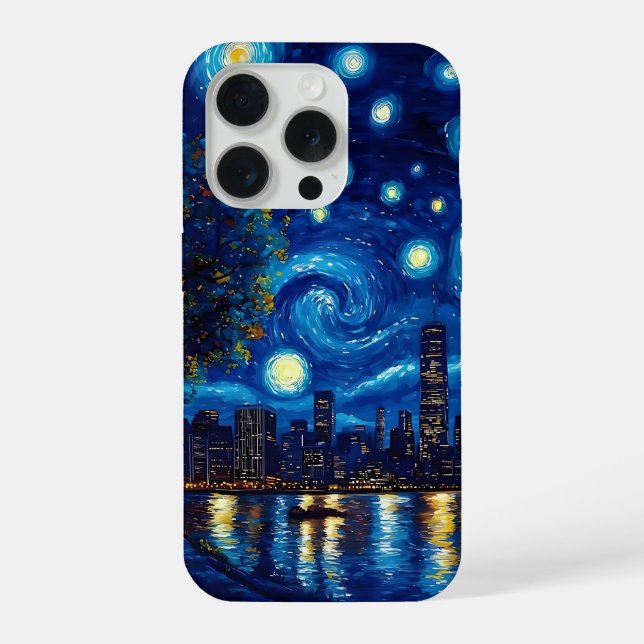 Starry Night City Phone Case (Verso)