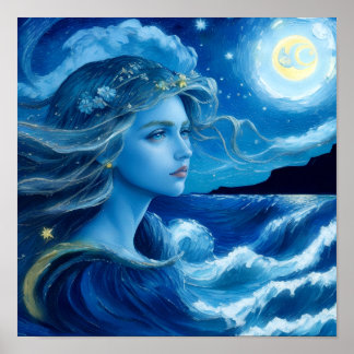 Starry Night 🌌 - Deusa Grega Fantasia Poster #8