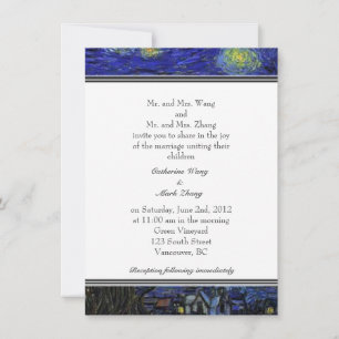 Starry Night, famoso convite para casamento de art