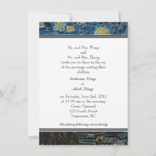 Starry Night, famoso convite para casamento de art