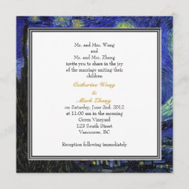 Starry Night, famoso convite para casamento de art