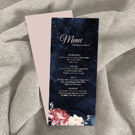 Starry Night Floral Wedding Menu