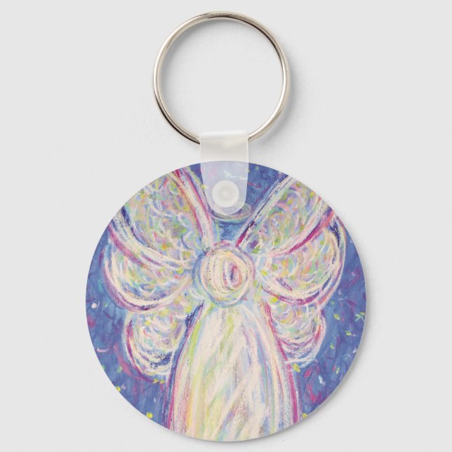 Starry Night Guardian Angel Art Chaveiros (Frente)
