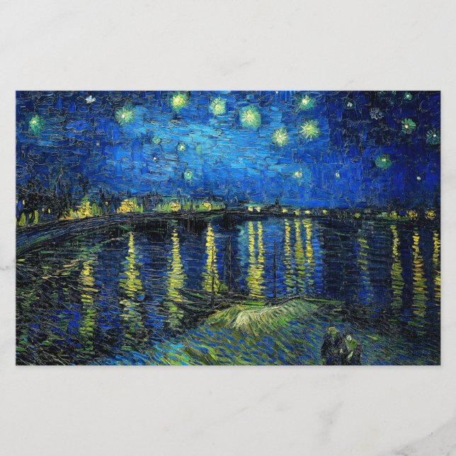Starry Night Over the Rhone por Vincent Van Gogh (Frente)