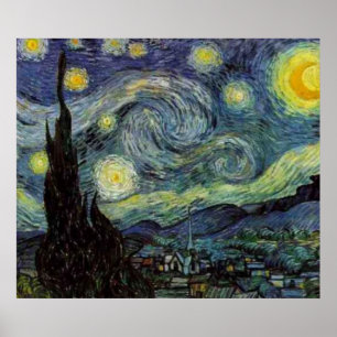 Starry Night Painting por van Gogh Poster