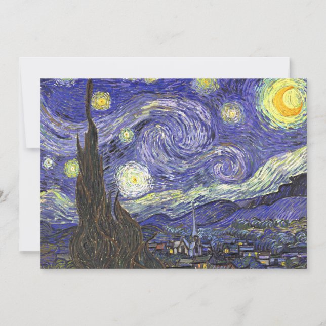 Starry Night por Convite de festas de Van Gogh Pat (Frente)