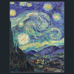 Starry Night por van Gogh<br><div class="desc">Van Gogh era obcecado pelo simbolismo de objetos luminosos e de cor. A lâmpada era um símbolo de calma e segurança. A estrela simbolizou a fé, e a luz gasosa, as realidades humanas. O azul ultramarino profundo era infinito, enquanto o vermelho e o verde expressavam "essas coisas terríveis, as paixões...</div>