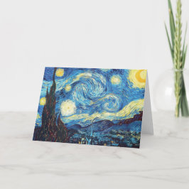 Starry Night por Van Gogh, Bela Arte, Cartão
