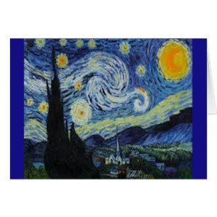 Starry Night por Van Gogh - Cartão e envelope