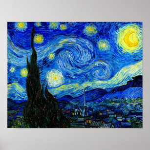 Starry Night por Van Gogh Fine Art Poster