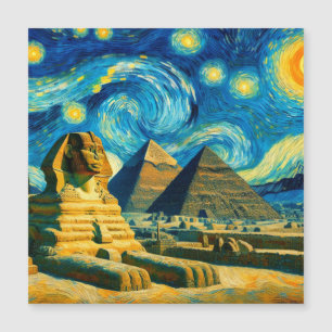 Starry Night Pyramids Sphinx Egito