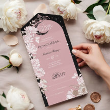 Starry Night Quinceanera Floral Moon Celestial