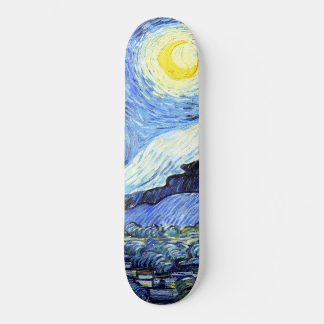 Starry Night Van Gogh Impressionismo skate (Frente)