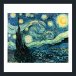 Starry Night Van Gogh Poster (Alta Qualidade)<br><div class="desc">Esta pintura é a mais popular das obras de Vincent. A Noite Estrelada foi completada perto do asilo mental de Santo Remy, um ano antes da morte de Van Gogh. Ele estava em muitos hospitais mentais e se matou aos 37 anos. Van Gogh pintou furiosamente e The Starry Night vibra...</div>