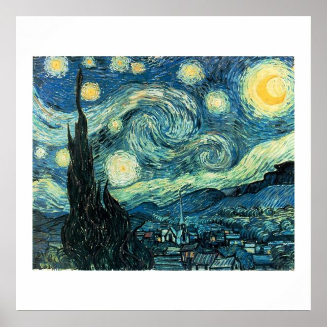 Starry Night Van Gogh Poster (Alta Qualidade) (Frente)