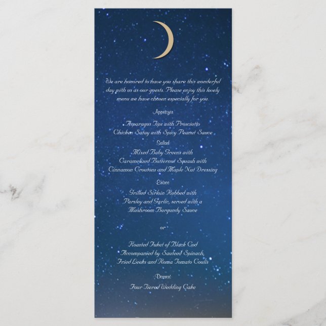 Starry Night Wedding Menu (Frente)