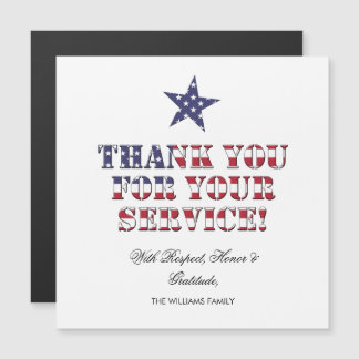 Stars and Stripes Text Obrigado pelo seu serviço