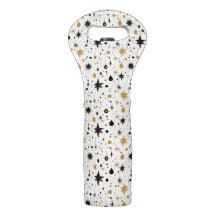 STARS E BOLHAS DO INVERNO DE PRATA DOURADA NEGRA