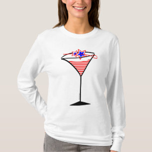Stars o t-shirt de Martini das listras de n