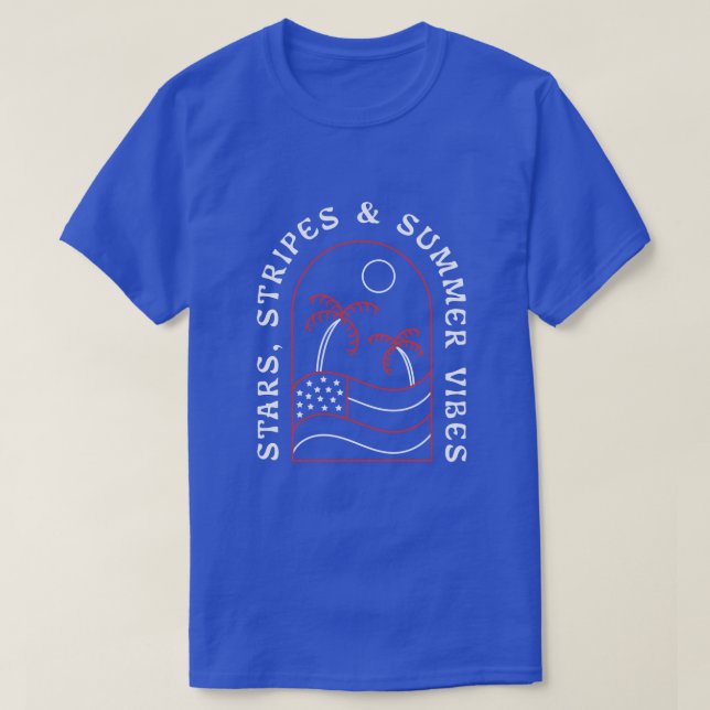 Stars Stripes e Summer Vibes T-Shirt (Frente do Design)