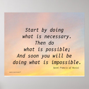 START BY DOING SAINT FRANCIS OF ASSISI POSTER