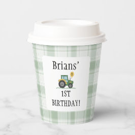 Start Your Tractor Square Paper Cups