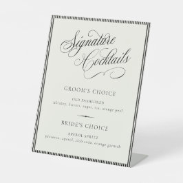 STATELY Signature Cocktails Wedding Bar Menu