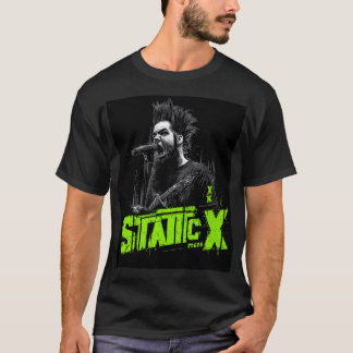 STATIC-X significa camisa de rock preto