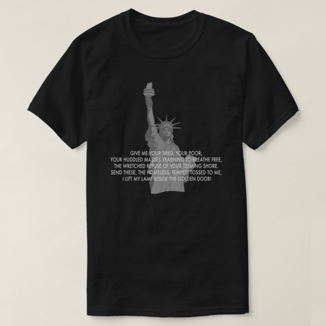 Statue of Liberty quote tshirt Classic T-Shirt (Frente do Design)