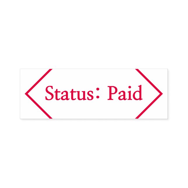 "Status: Paid" Carimbo de Borracha (Design)