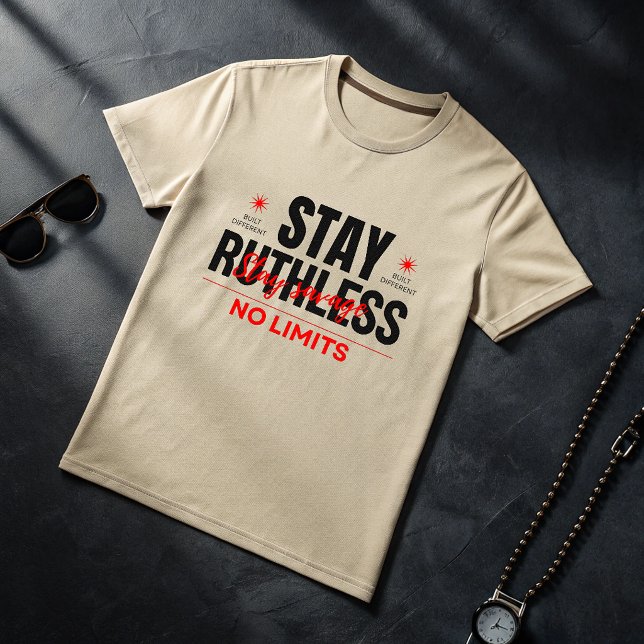 Stay Ruthless No Limits T-Shirt | Savage Alpha Gym (Criador carregado)
