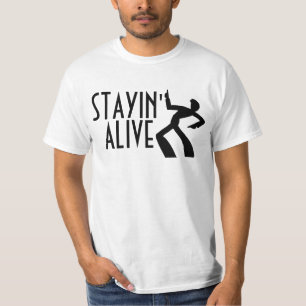 STAYIN VIVO, t-shirt engraçados do aniversário