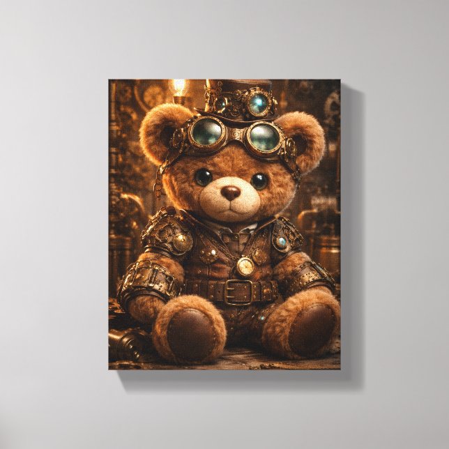 Steam Punk Steve Stretched Canvas Print (Frente)
