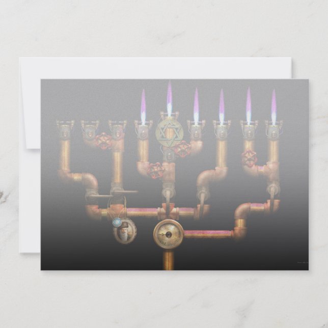 Steampunk - Canalização - Iluminação da Menorah (Frente)
