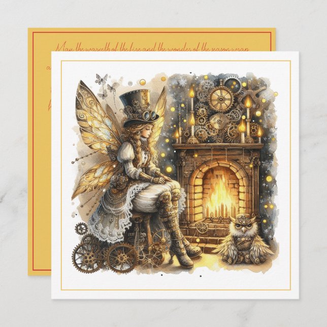 Steampunk Christmas – Fairy by the Fireplace  (Frente/Verso)