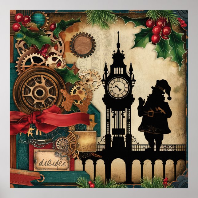 Steampunk Christmas Poster (Frente)