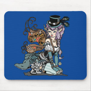 Steampunk Fairy Girl Mousepad