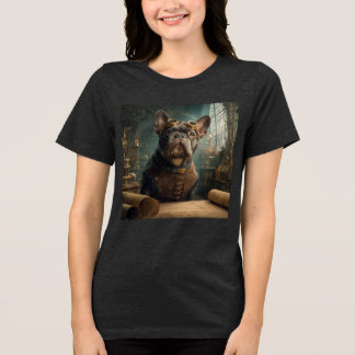 Steampunk Frenchie (Edição 2) - Camiseta Tri-blend