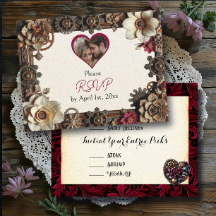 Steampunk Gothic Themed Weding RSVP