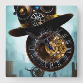 Steampunk Industrial hat faz o relógio Wall Clock