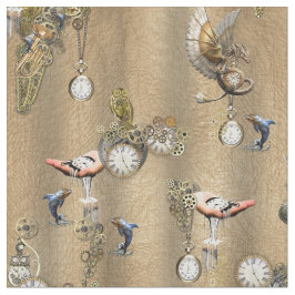 Steampunk no Dourado Tecido de couro de estanho