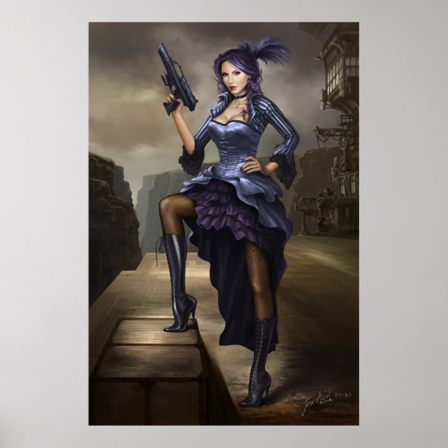 Steampunk Pirate Lady poster (Frente)