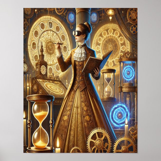Steampunk Poster 24, O Professor Viajante (Frente)