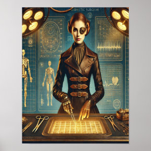 Steampunk Poster 28, O Cirurgião Cibernético